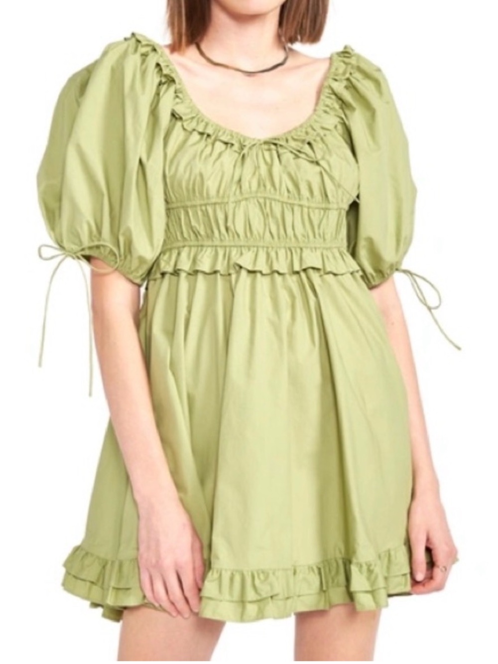 En Saison Danielle Cotton Poplin Mini Dress